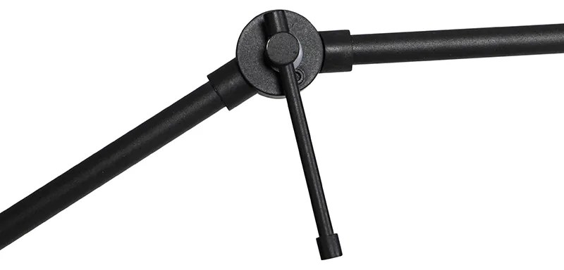 Candeeiro de pé moderno preto ajustável - Editor