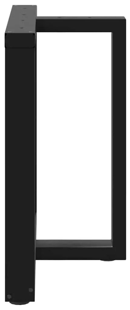 Pés de mesa de jantar em forma de T, 2 peças, preto, 70x35x(72-73) cm,