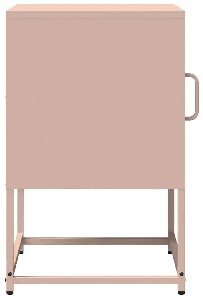 Mesa de cabeceira 36x39x60,5 cm aço laminado a frio rosa