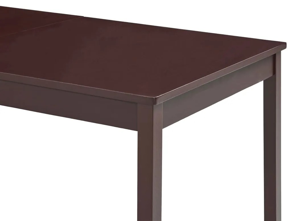 Mesa de jantar 180x90x73 cm madeira de pinho castanho-escuro