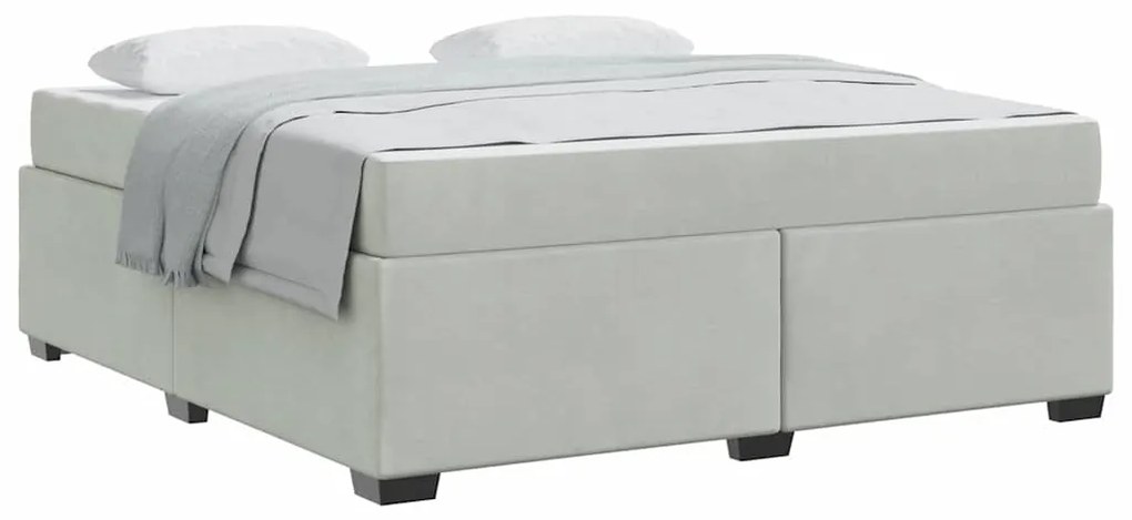 Estrutura de cama com colchão Cinzento-claro 180 x 200 cm