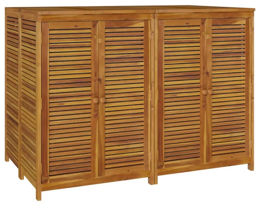 Caixa de arrumação para jardim 140x87x104 cm acácia maciça