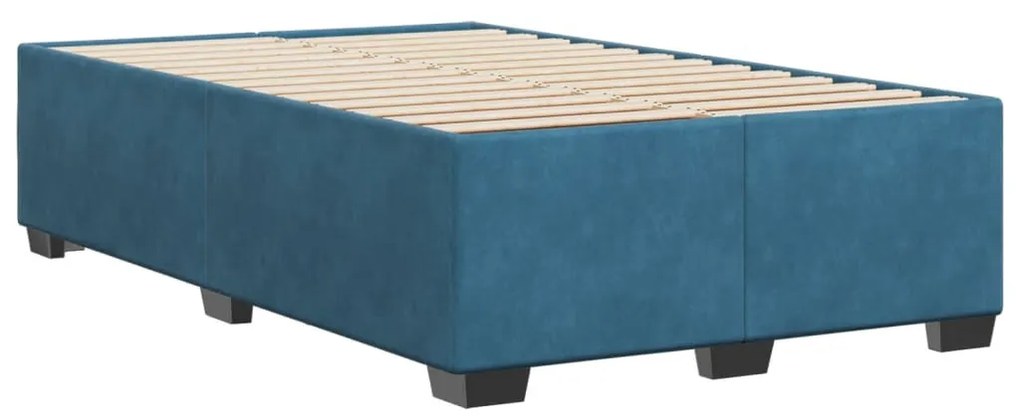 Estrutura de cama 120x190 cm veludo azul