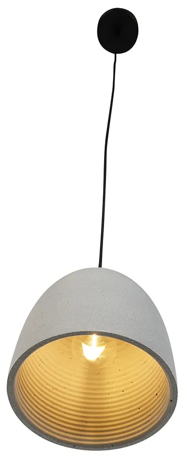 Moderne hanglamp zwart met grijs beton - Eton Moderno