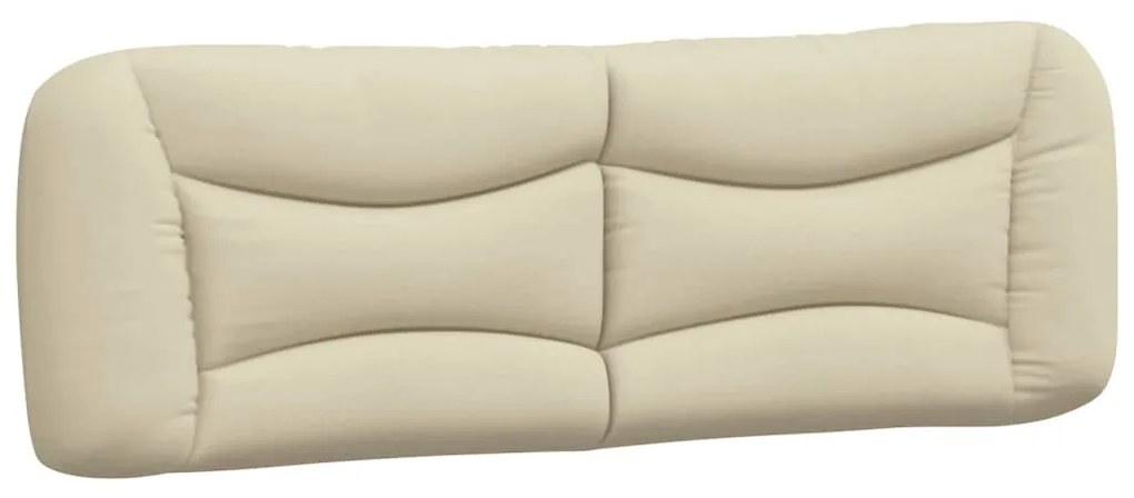 Estrutura de cama com LED sem colchão 160x200 cm tecido creme