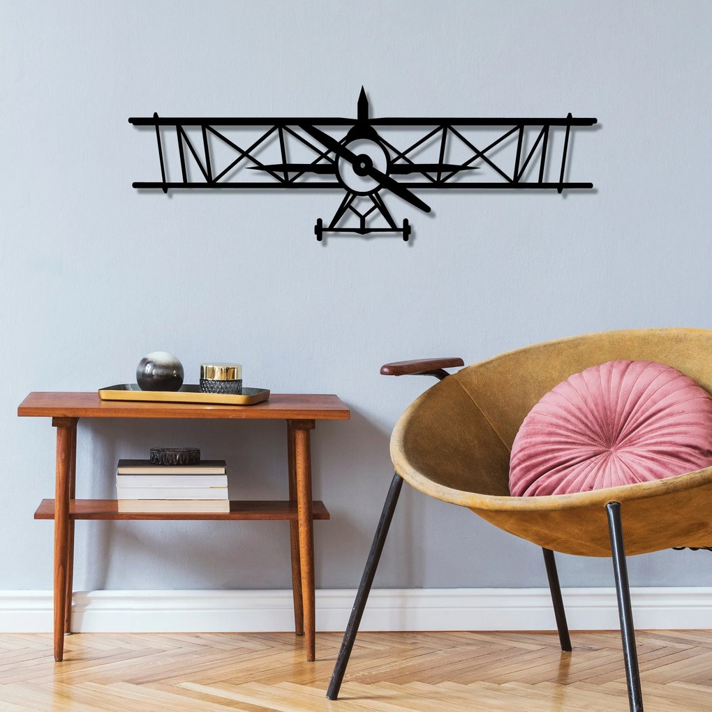 Acessório Decorativo de Parede Metal-394 – Preto – 70 x 23 cm
