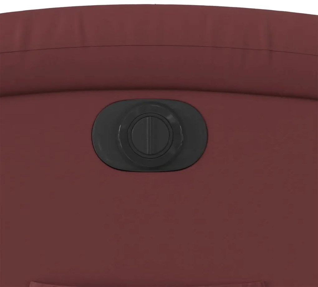 Poltrona reclin. elevatória elétrica couro artif vermelho-tinto