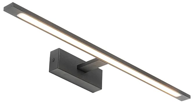 Candeeiro de parede moderno preto 62 cm com LED IP44 - Jerre