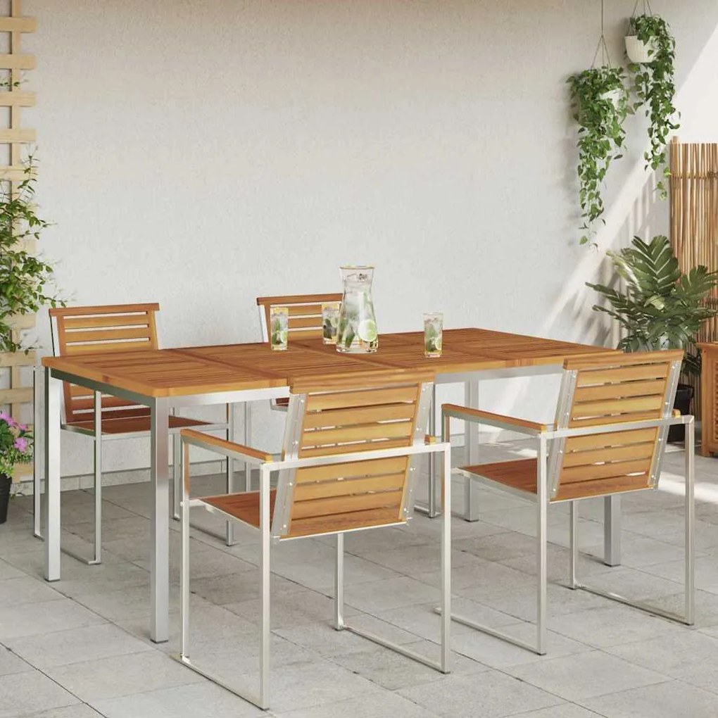 Mesa de Jantar 180x90x75 cm Madeira Sólida de Acácia