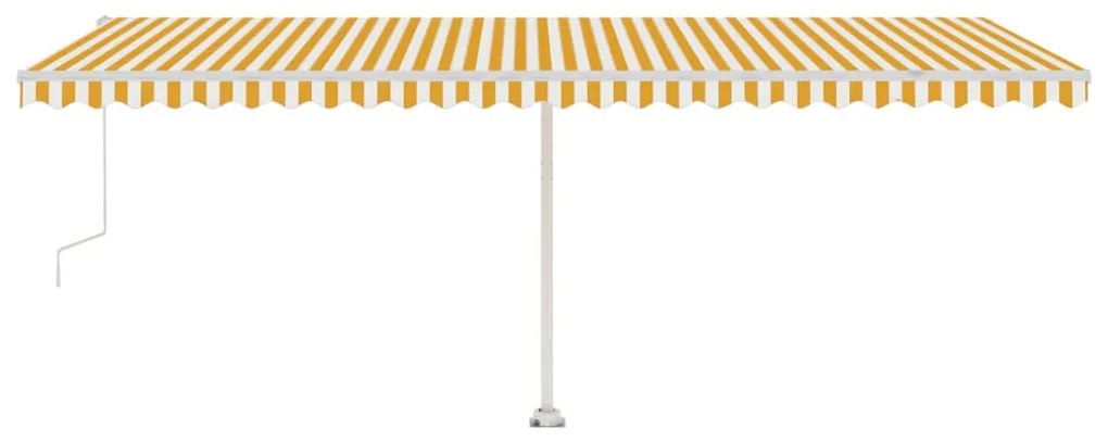 Toldo automático independente 600x350 cm amarelo e branco