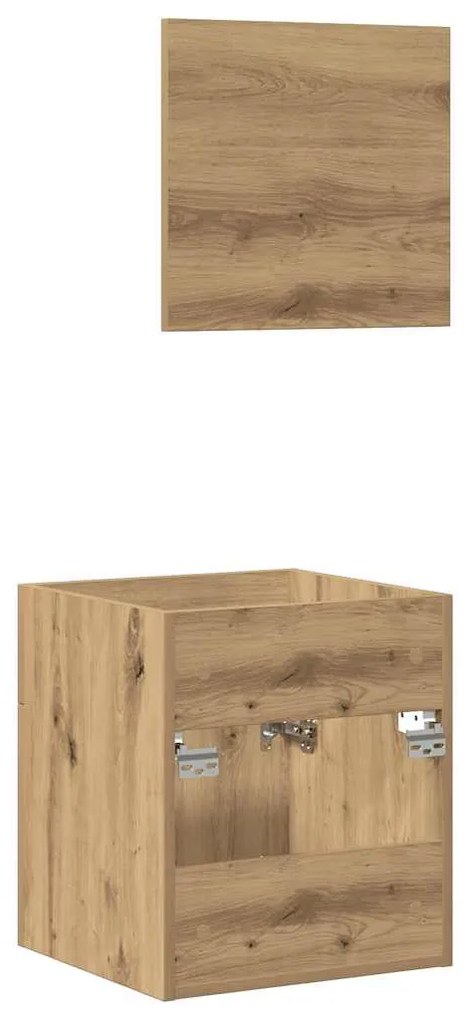 2 pcs móveis de casa de banho deriv. madeira carvalho artisiano