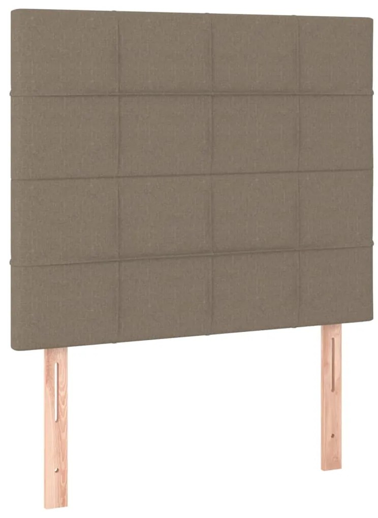 Estrutura de cama sem colchão 90x190 cm tecido cinzento