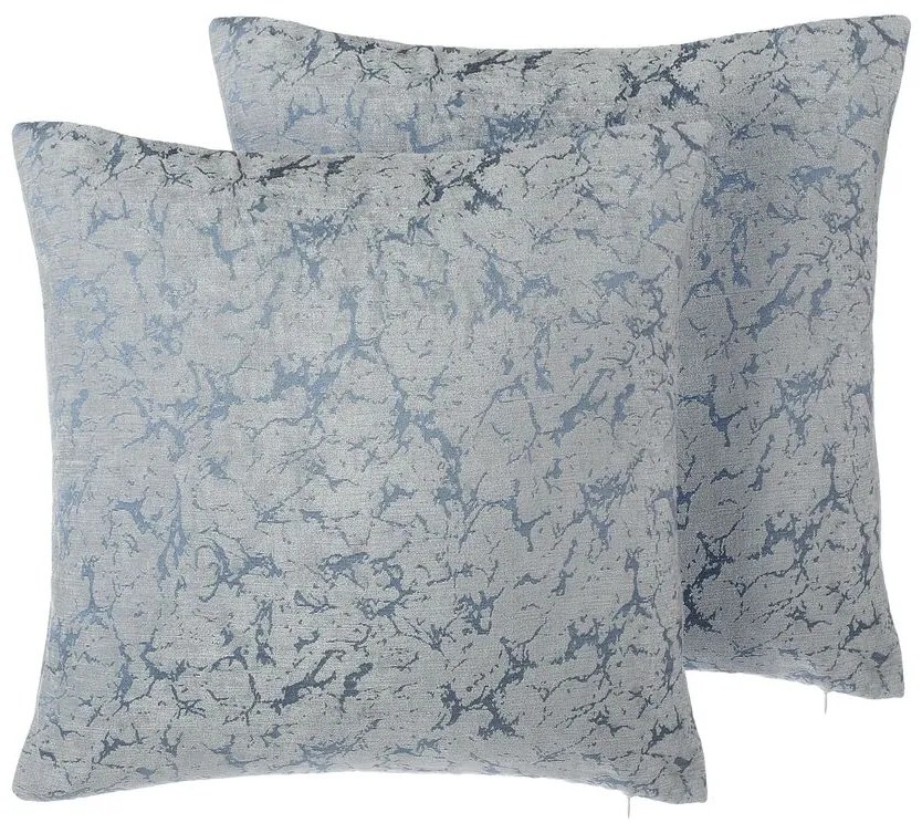Conjunto de 2 almofadas decorativas cinzento 45 x 45 cm WISTERIA Beliani