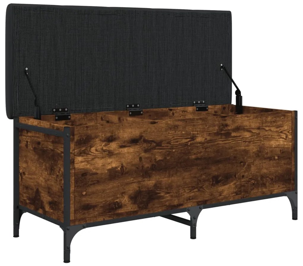 Banco arrumação 102x42x45 cm derivados madeira carvalho fumado