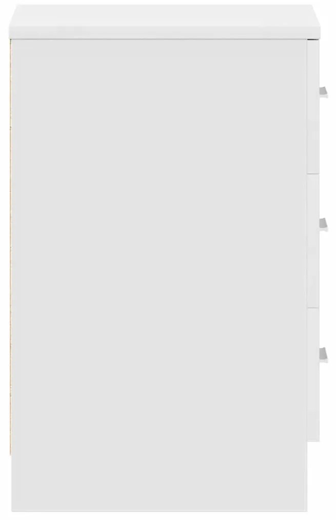 Mesas de cabeceira 2 pcs derivados de madeira branco