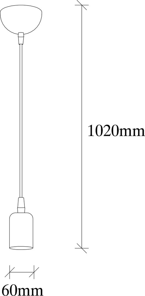 Candeeiro de Teto Kabluni – Cobre – Diâmetro 6 cm x Altura 102 cm