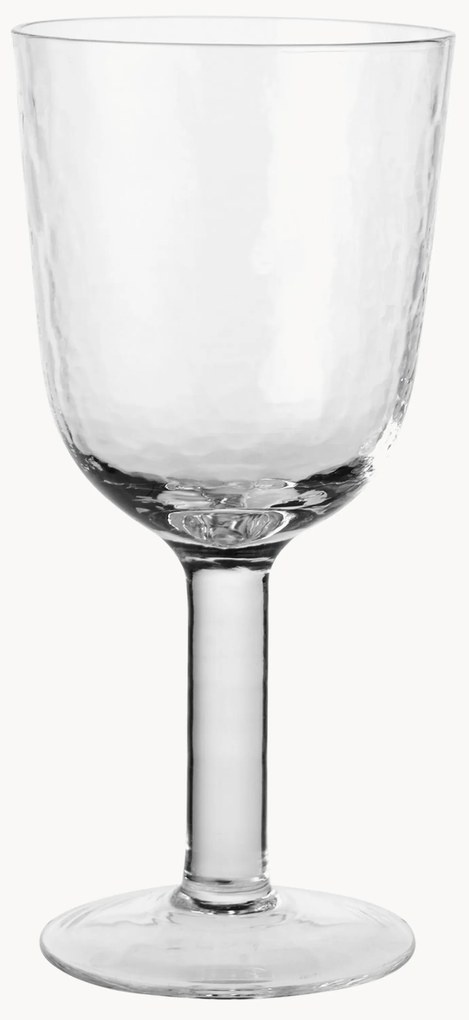 Copos de vinho tinto artesanais Hammered, 4 uni.