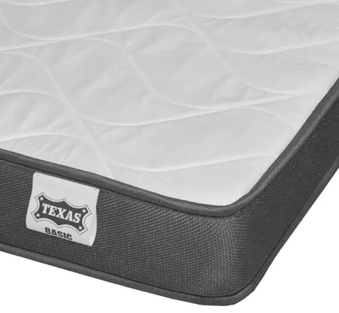 Cama "Lorenzo" - 160x200 cm - Preto - Polipele PU - Somier Incluído -