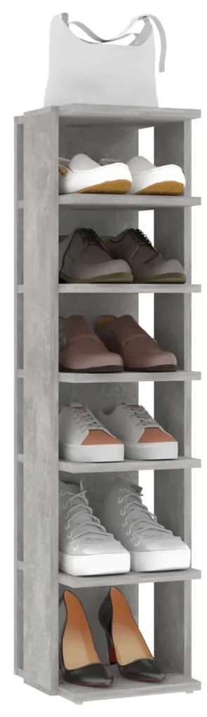 Armários para sapatos 2 pcs 27,5x27x102 cm cinzento-cimento