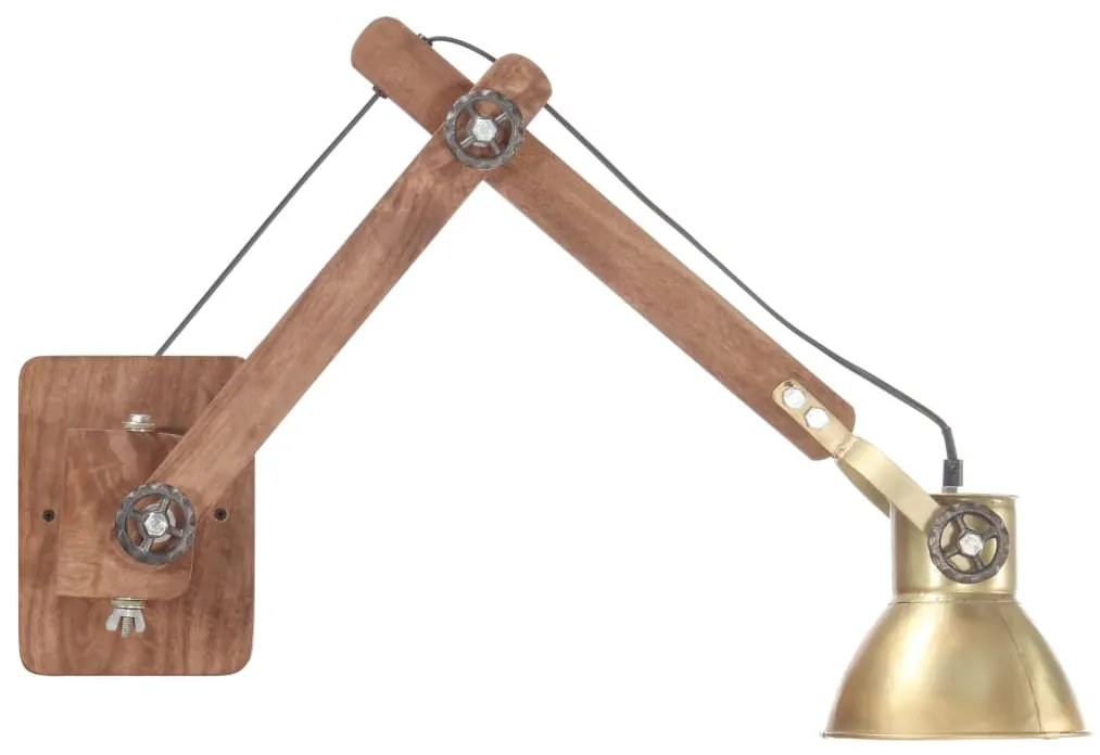 Candeeiro de parede redondo estilo industrial E27 bronze