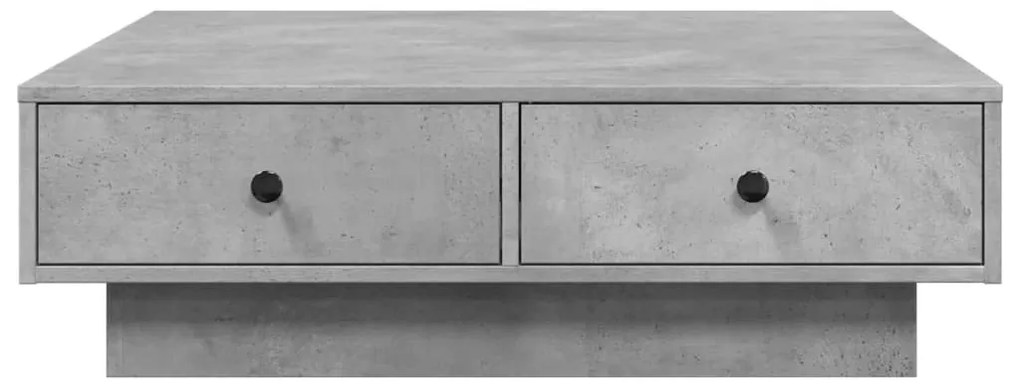 Mesa de centro 90x90x28 cm contraplacado cinzento cimento