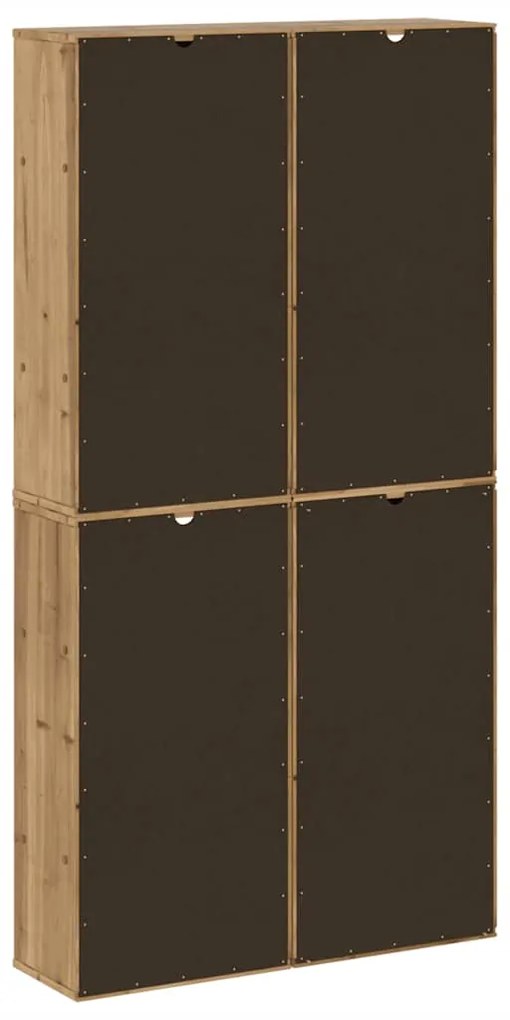 Móveis de apoio 4 pcs ODDA 40x24x79 cm pinho de madeira maciça