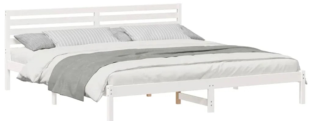 Estrutura da Cama com cabeceira Branco 180 x 210 cm