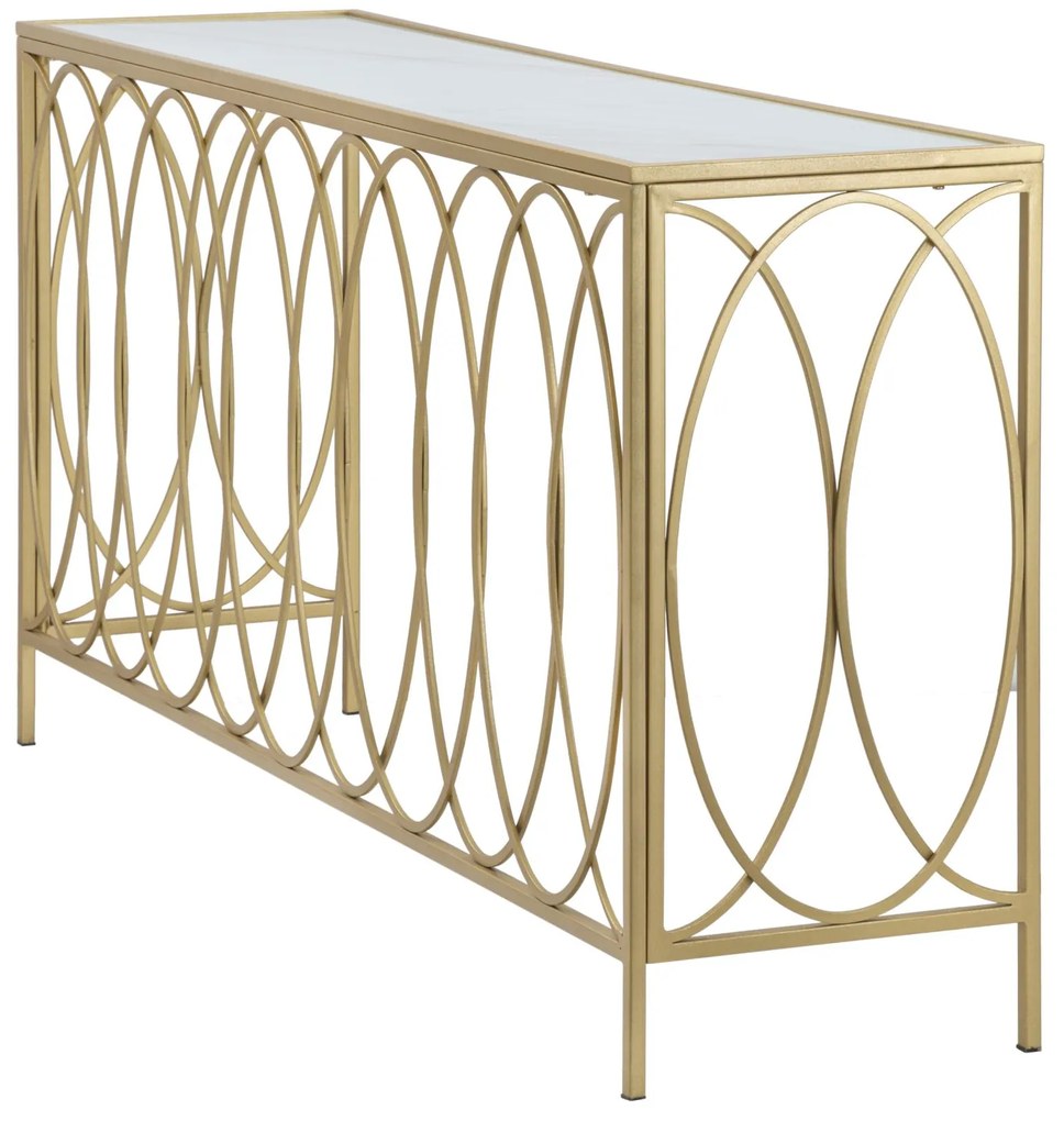 MESA DE CONSOLA 160X40X79 CM DOURADO