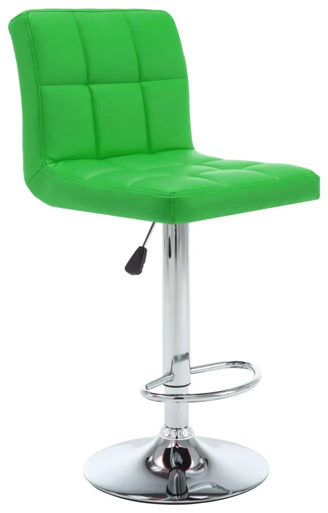 Bancos de bar 2 pcs couro artificial verde