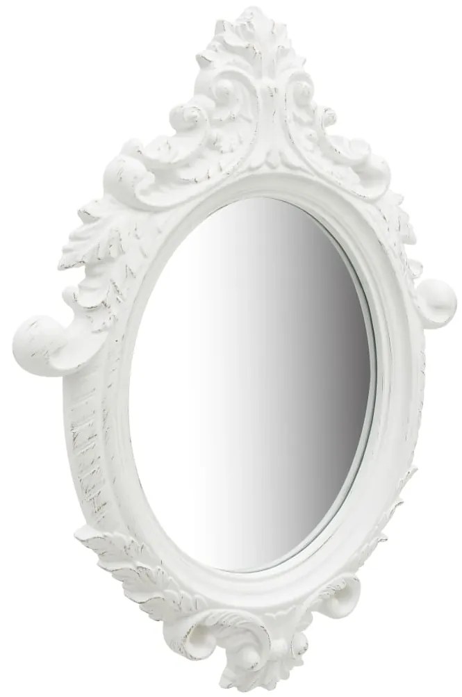 Espelho de parede estilo castelo 56x76 cm branco