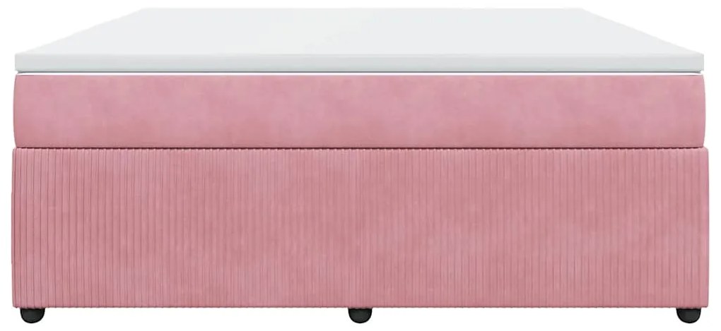 Cama com molas/colchão 180x200 cm veludo rosa