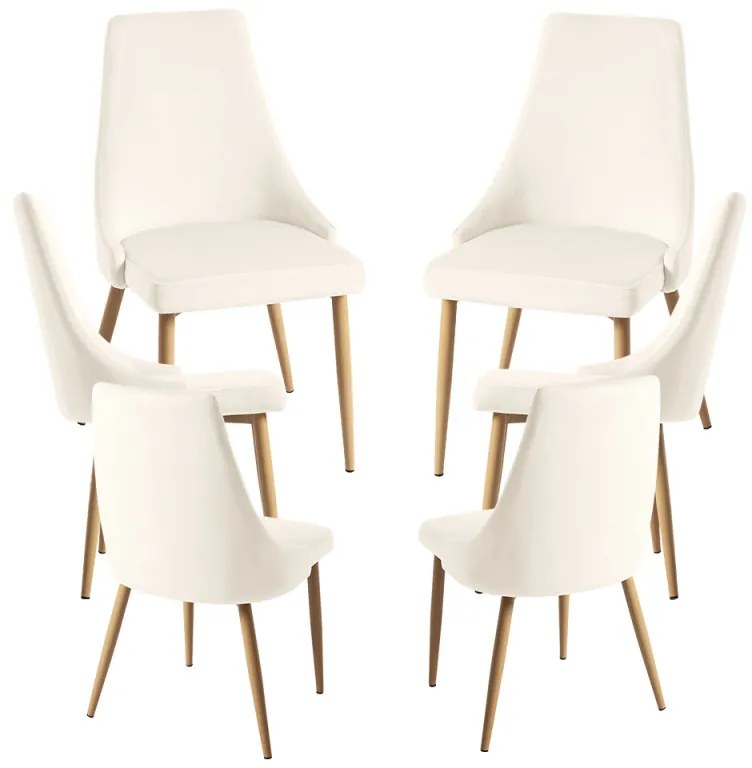 Pack 6 Cadeiras Stoik Wood - Beige