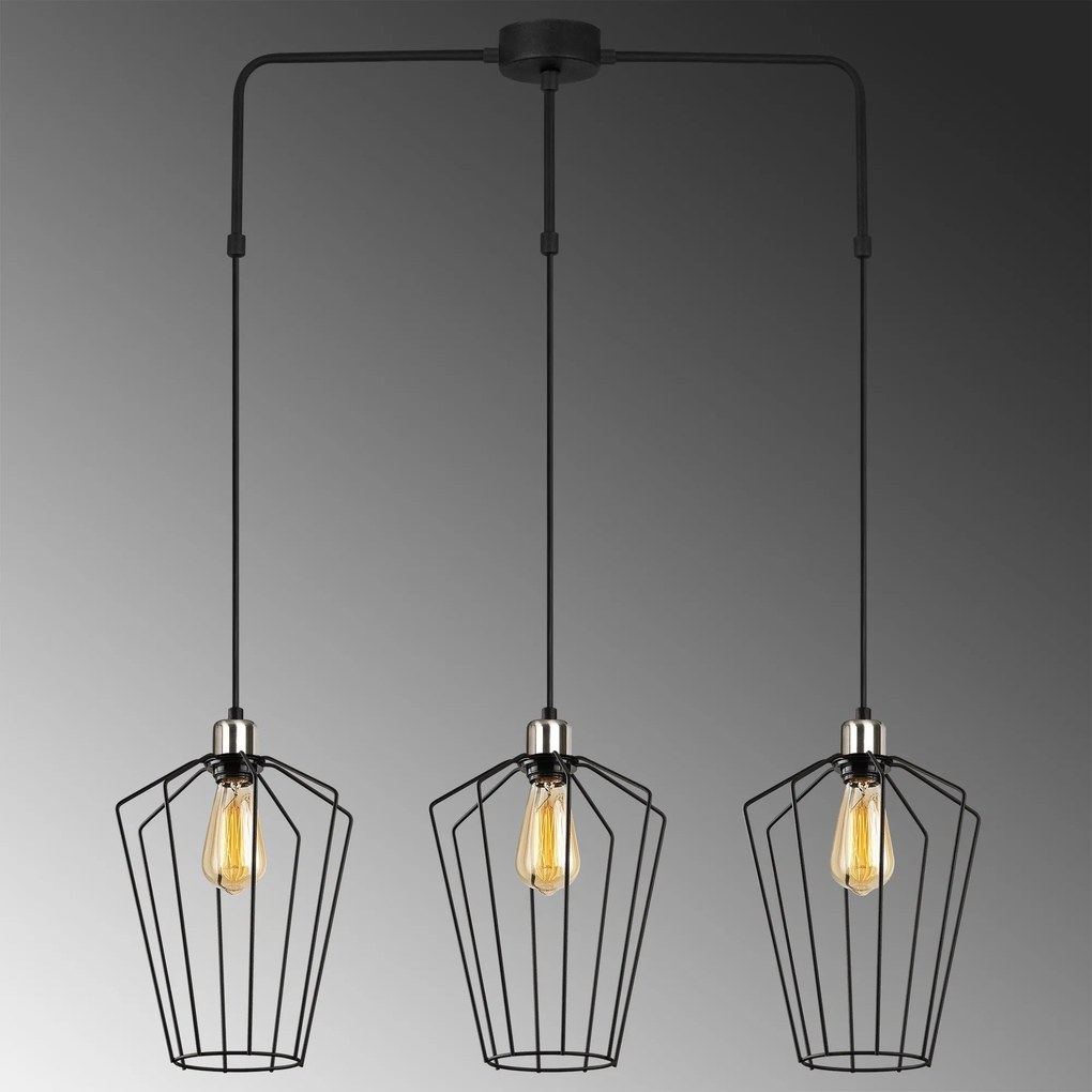 Candeeiro de Teto Fener – Preto – 90 x 25 cm