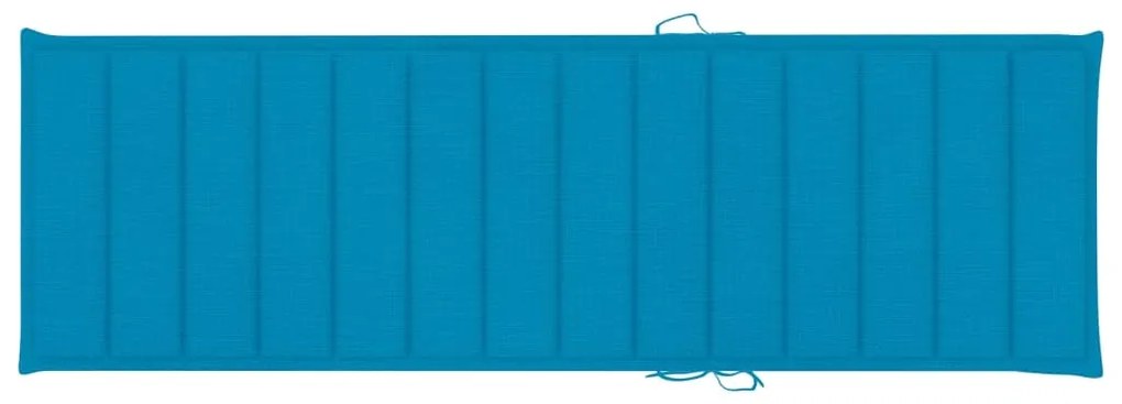 Espreguiçadeira com almofadão azul pinho impregnado
