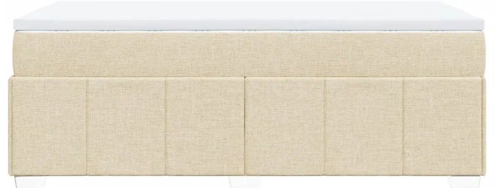 Cama com molas/colchão 90x190 cm tecido cor creme