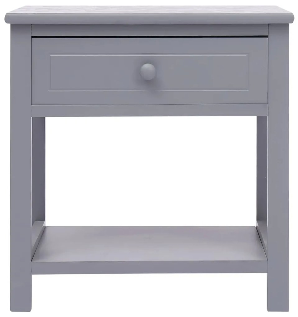 Mesa-de-cabeceira 40x29x42 cm madeira paulownia cinzento