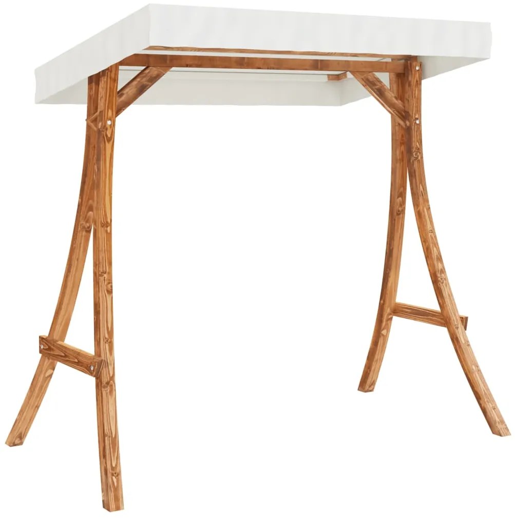Cama baloiço c/ toldo abeto maciço c/ acabamento em teca