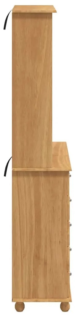 Hutch “ASKIM” Castanho 91x40x199.5 cm Madeira Maciça Pinus