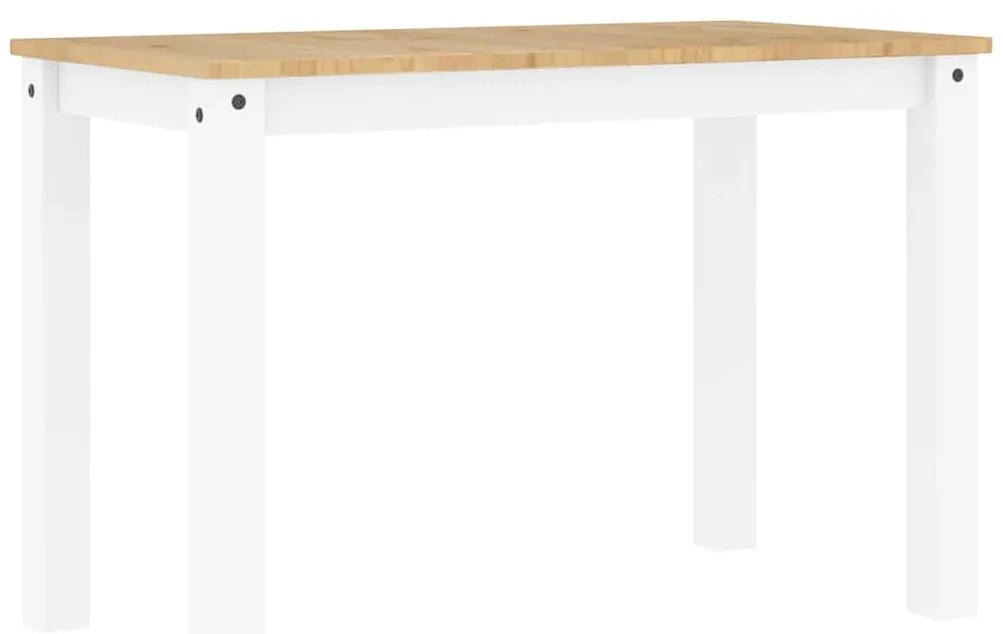 5 pcs conjunto de jantar Panama madeira pinho maciça branco