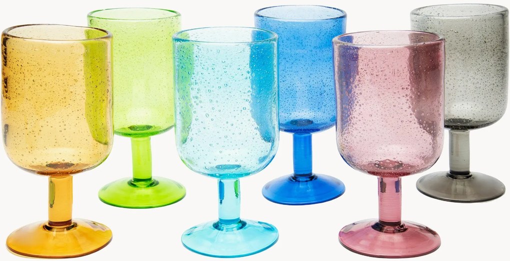 Copos de vinho Color Bubble, conjunto de 6