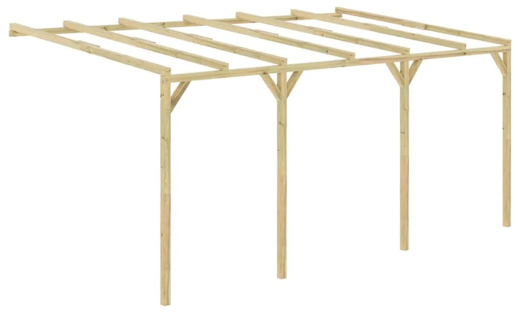 vidaXL Pérgola de alpendre 5x3x2,1 m madeira