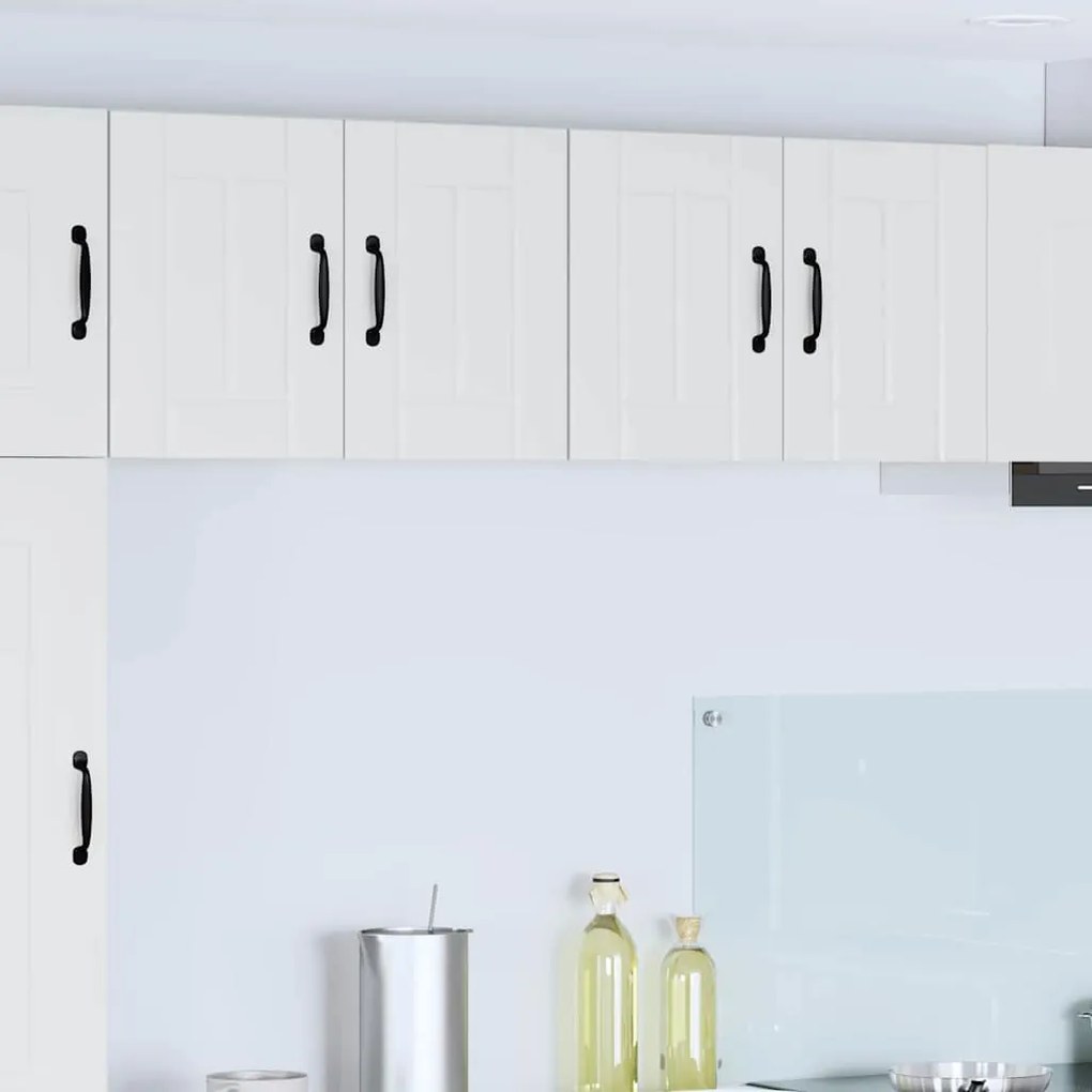 vidaXL Armários de parede para cozinha 2 pcs Branco Brilhante