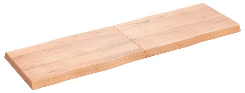 Tampo de mesa com bordas vivas carvalho tratado castanho-claro