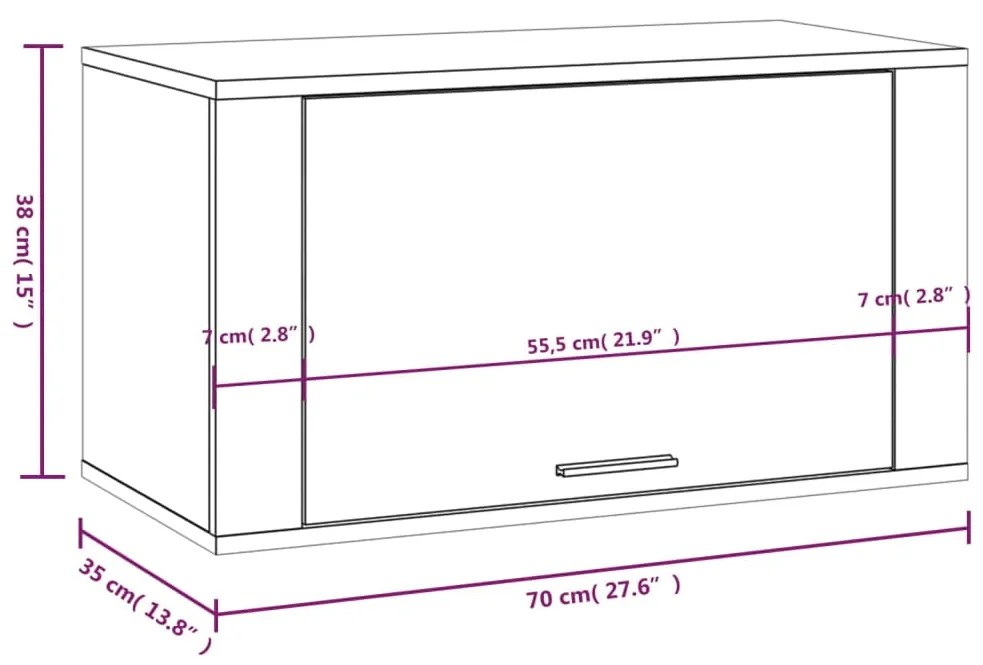 Sapateira de parede 70x35x38 cm derivados de madeira branco