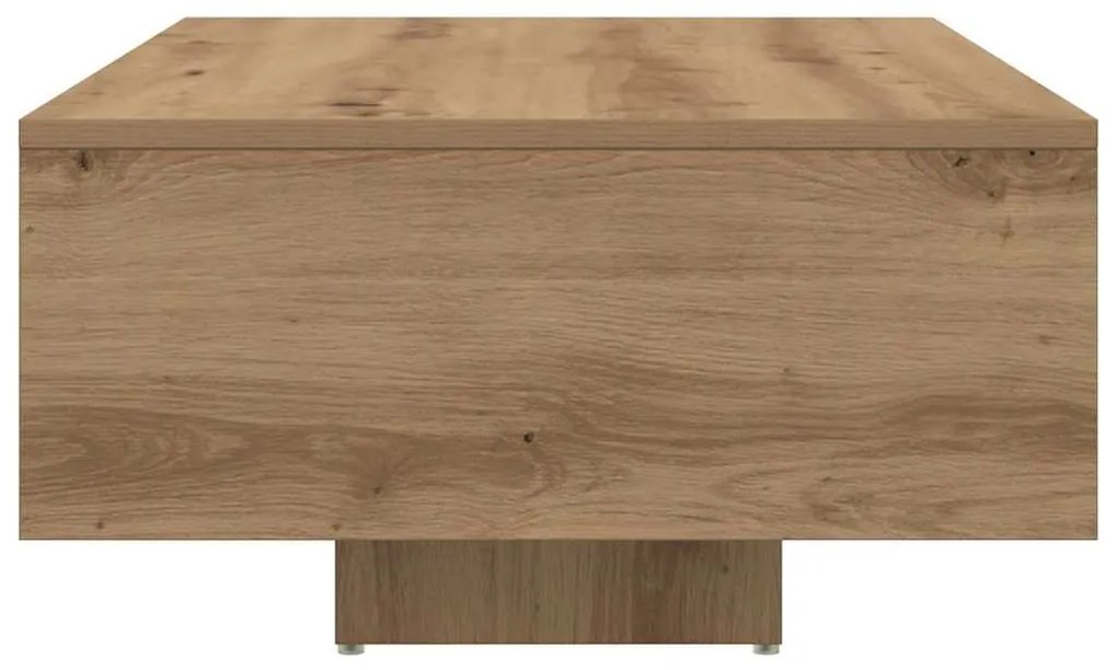 Mesa de centro vidaXL com luzes LED Carvalho Artesanal 85x55x31 cm