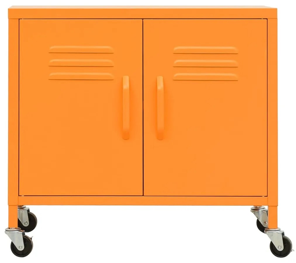 Armário de arrumação aço 60x35x56 cm laranja