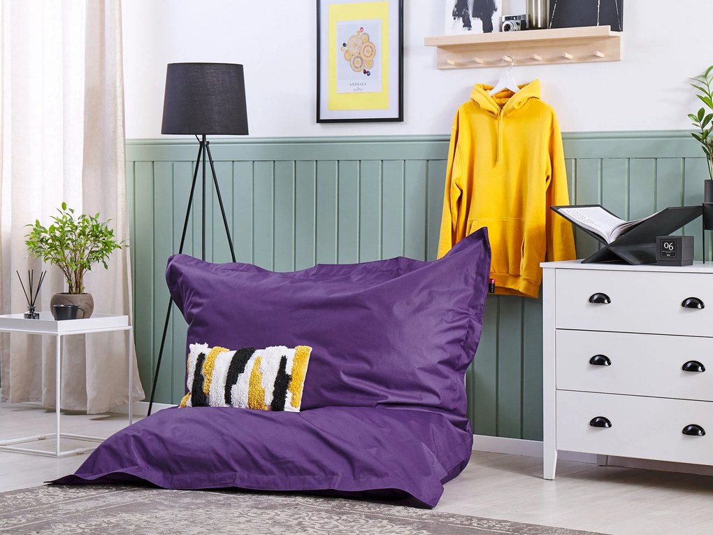Pufe almofada violeta 140 x 180 cm FUZZY Beliani