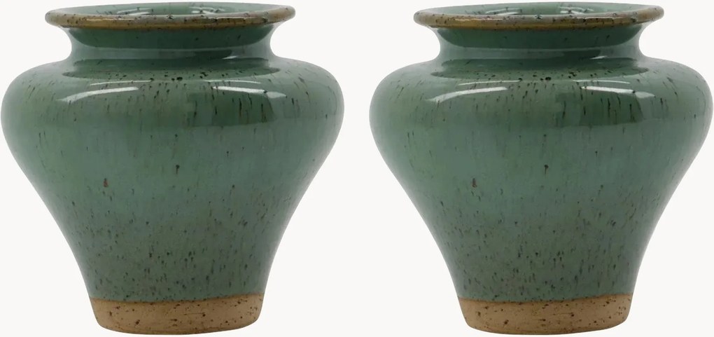 Jarras de cerâmica artesanais Kolo, Alt 9 cm, conjunto de 2