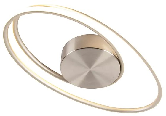 Candeeiro de teto design aço com LED regulável em 3 níveis - Rowan