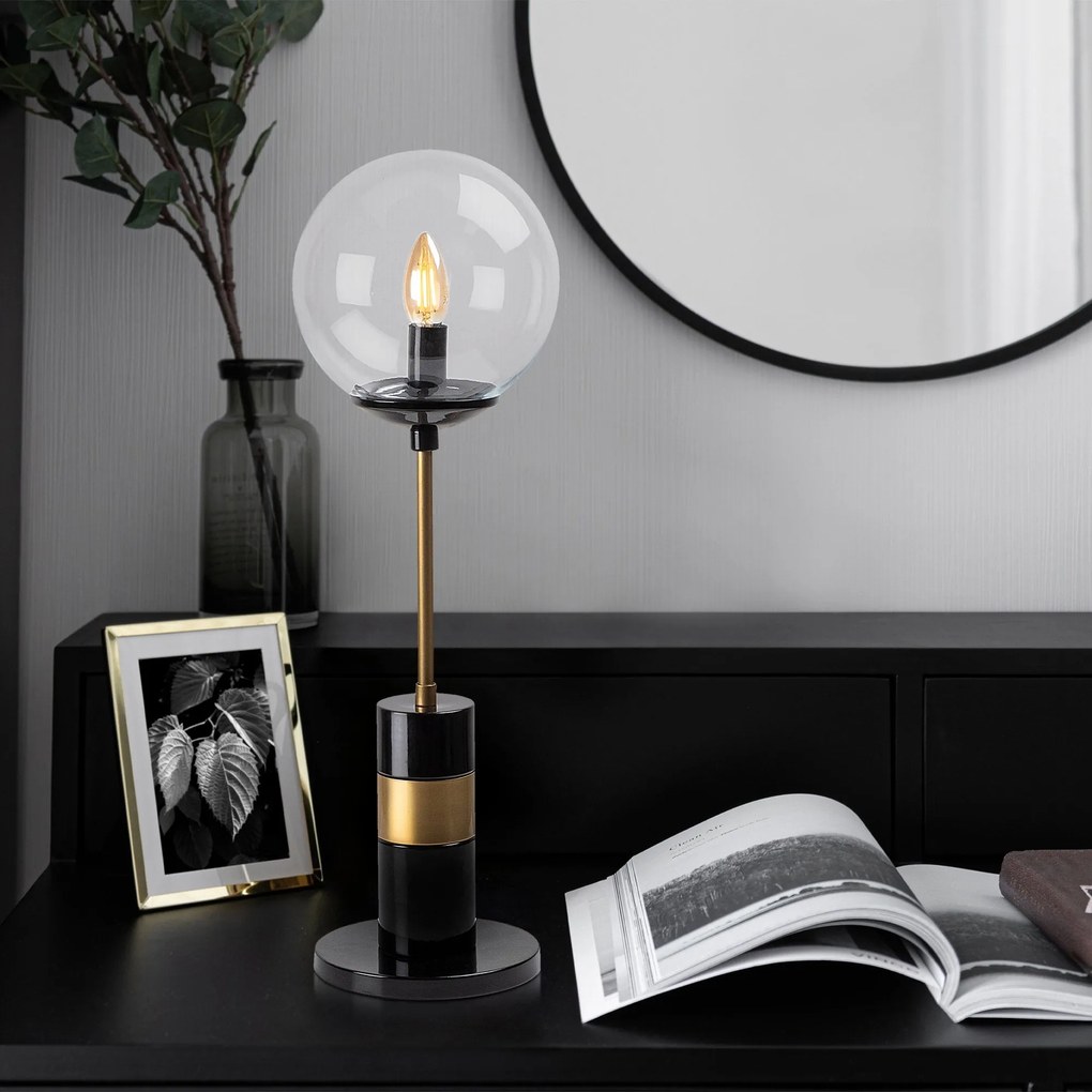 Candeeiro de Mesa Royal – Preto – 20 x 20 x 64 cm
